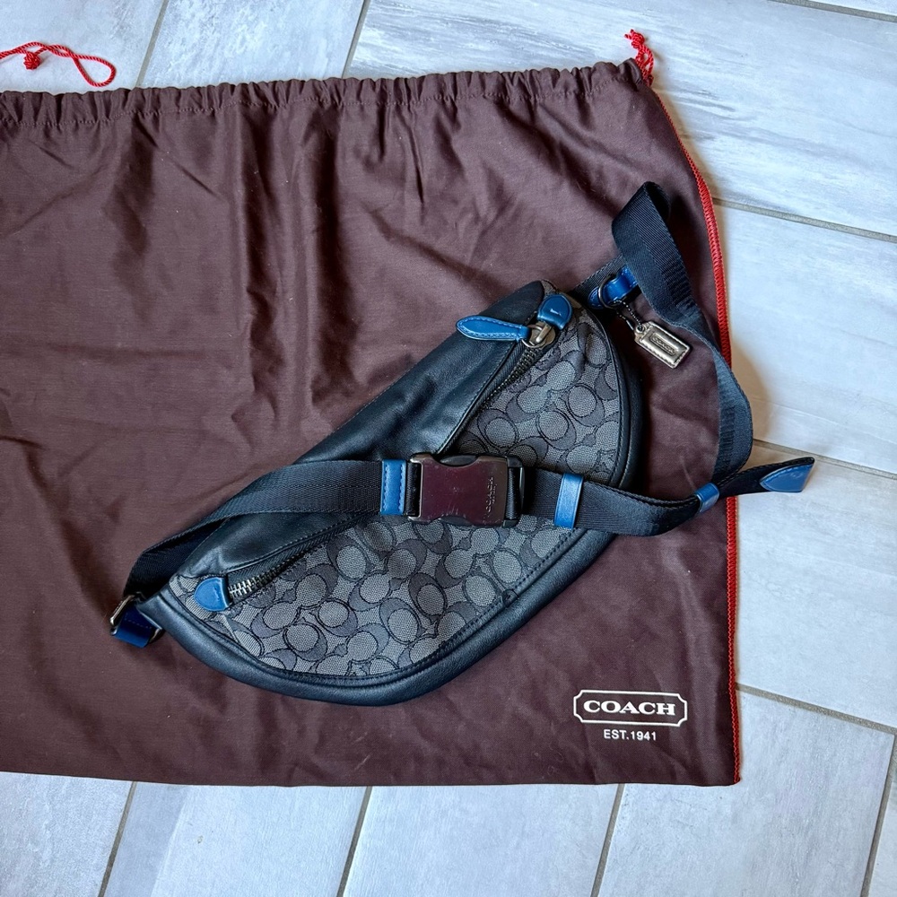 Coach League belt bag leather jacquard NWOT - Picture 13 of 13